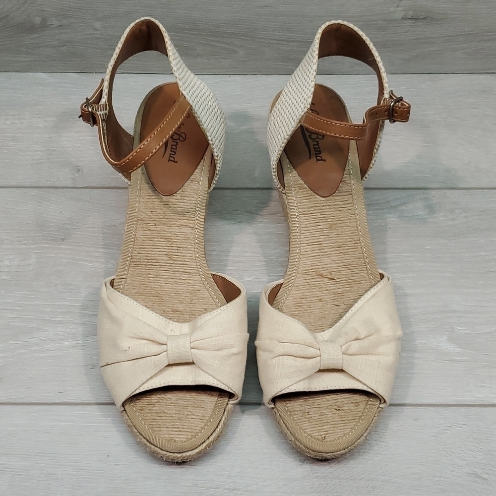 Lucky Brand Womens Kavala Espadrille Wedge Ankle Strap Sandals shoes sz 10B - Picture 4 of 13